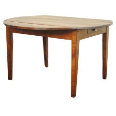 Antique A French Neoclassical Cherrywood Drop-Leaf Breakfast Table