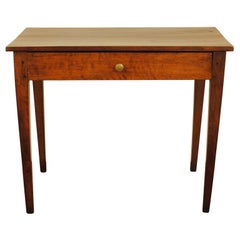 A French Walnut Neoclassical Period One Drawer Side Table