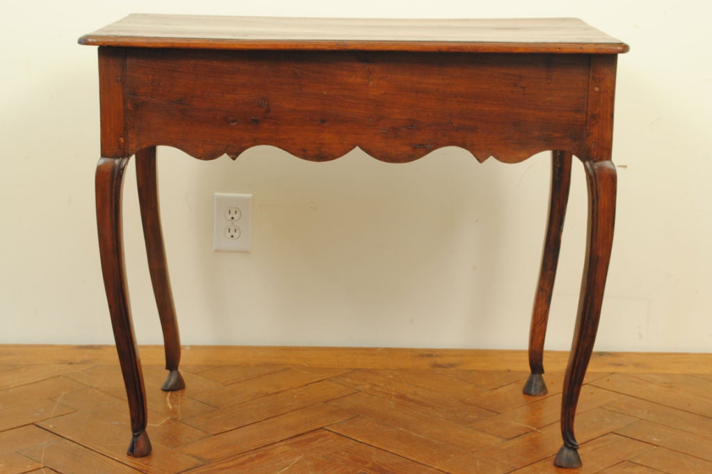 French Louis XV Cherrywood Three Drawer Console Table 1