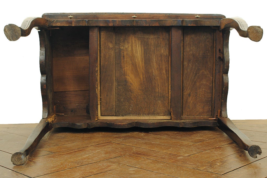 French Louis XV Cherrywood Three Drawer Console Table 3