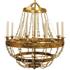 An Early 20th Cen. French Empire Style Large 8 Light Chandelier