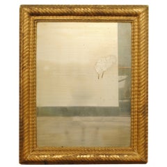 A Small French Neoclassical Giltwood and Gilt-Gesso Mirror