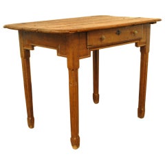 A French Carved Oak Late Neoclassical Period 1-Drawer Table