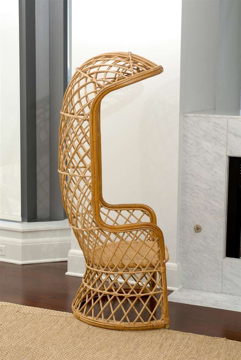 Hooded Wicker Chair 4