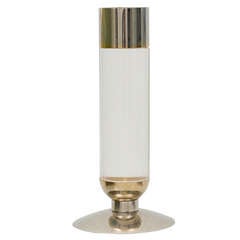 Vintage Lucite & Brass Candle Stick