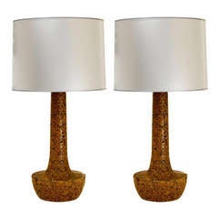 Pair of Cork Lamps