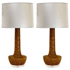 Pair of Cork Lamps