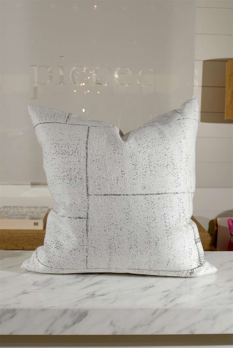 Grey & White Block Pillows In Excellent Condition For Sale In Atlanta, GA