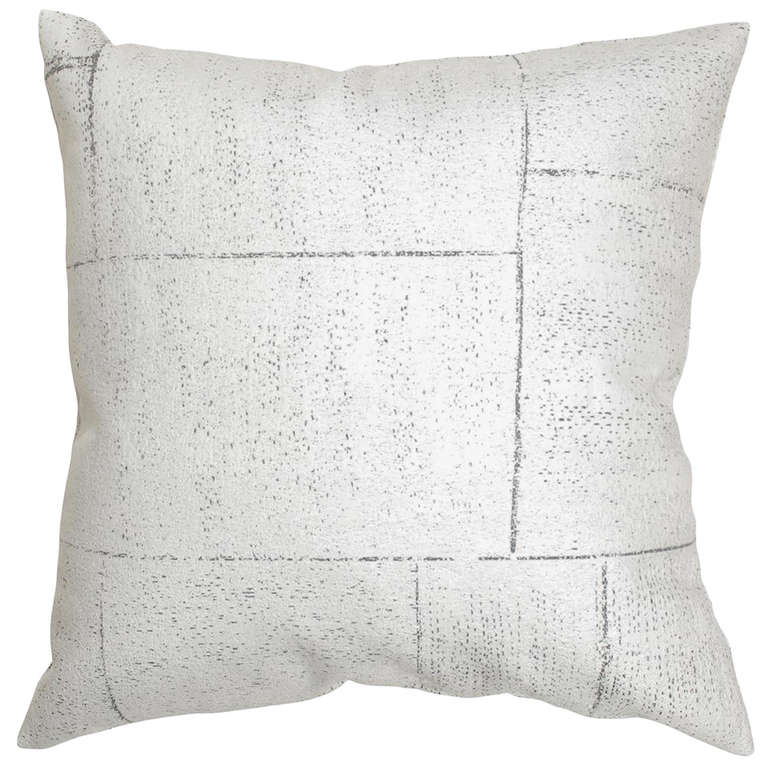 Grey and White Block Pillows at 1stdibs