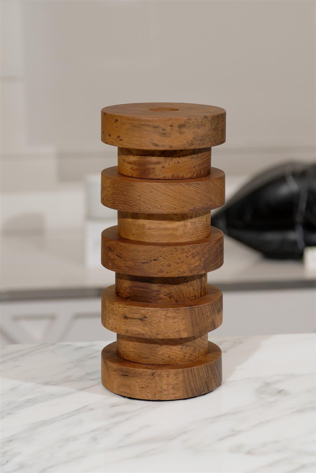 Wood Ringed Vase