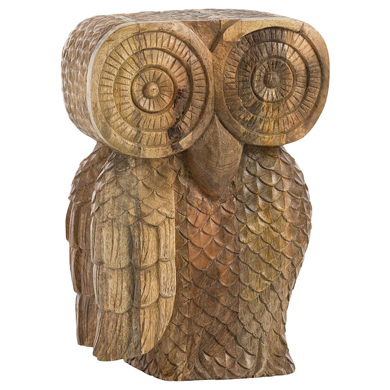 Large Wood Owl Sculpture For Sale
