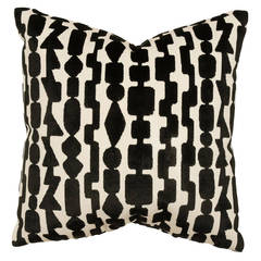 Geometric Cut Velvet Pillow