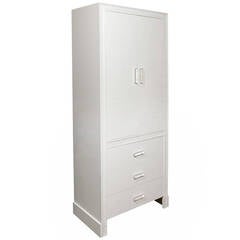 Tall Vintage White Cabinet