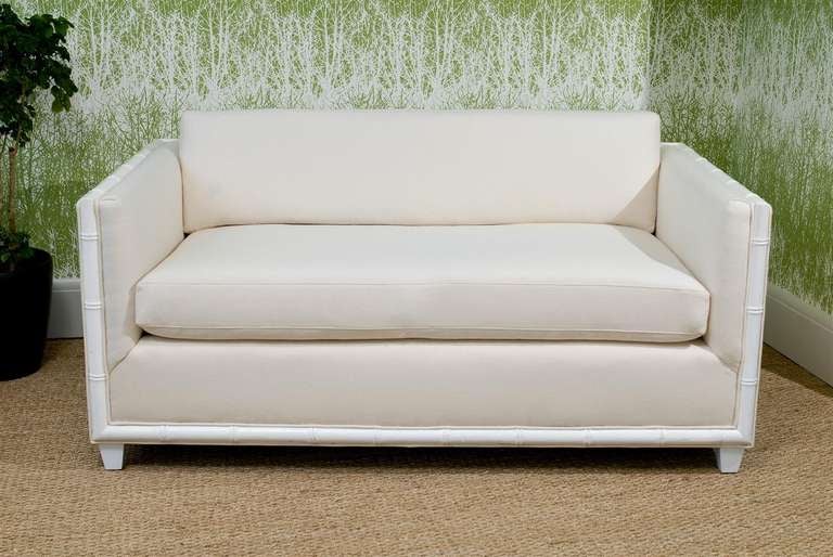 Faux Bamboo Loveseat For Sale 2