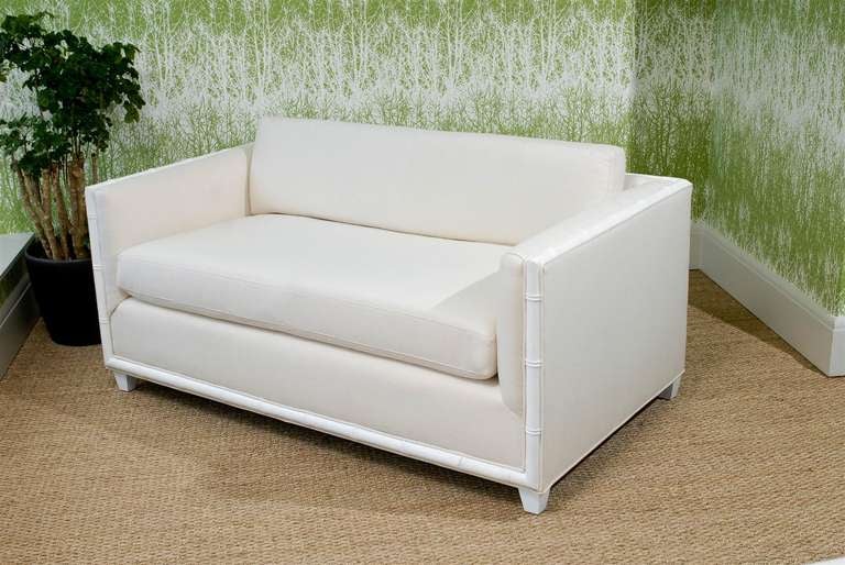 Faux Bamboo Loveseat For Sale 3