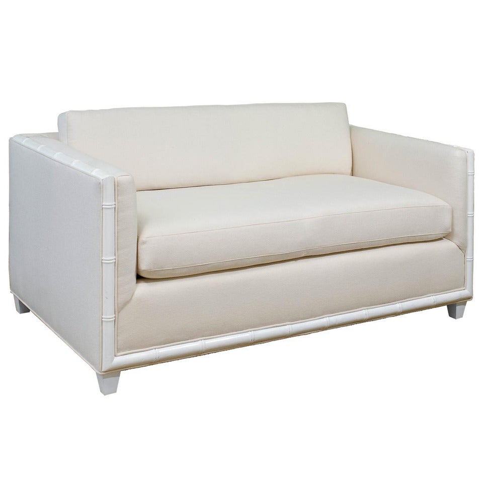 Faux Bamboo Loveseat For Sale