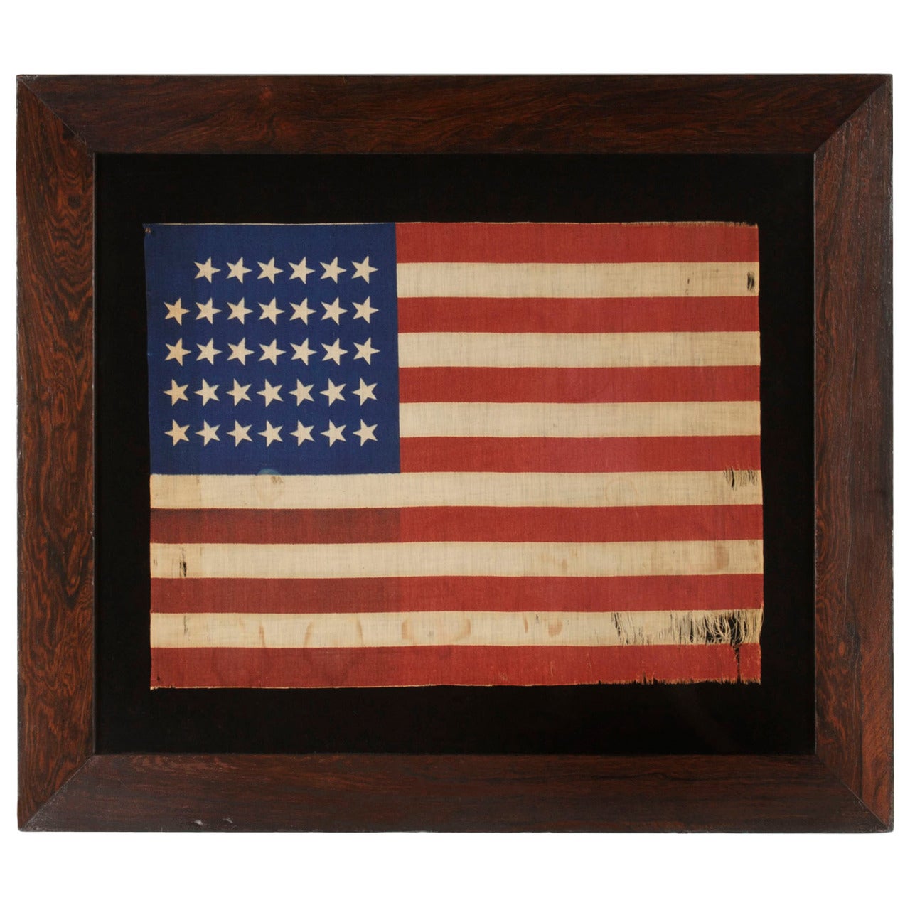 34 Star Flag, Civil War Period, Printed on A Wool Blended Fabric