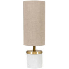 Mini Marble & Brass Cylinder Lamp