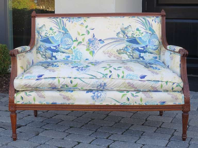 20th century Louis XVI Style love seat.