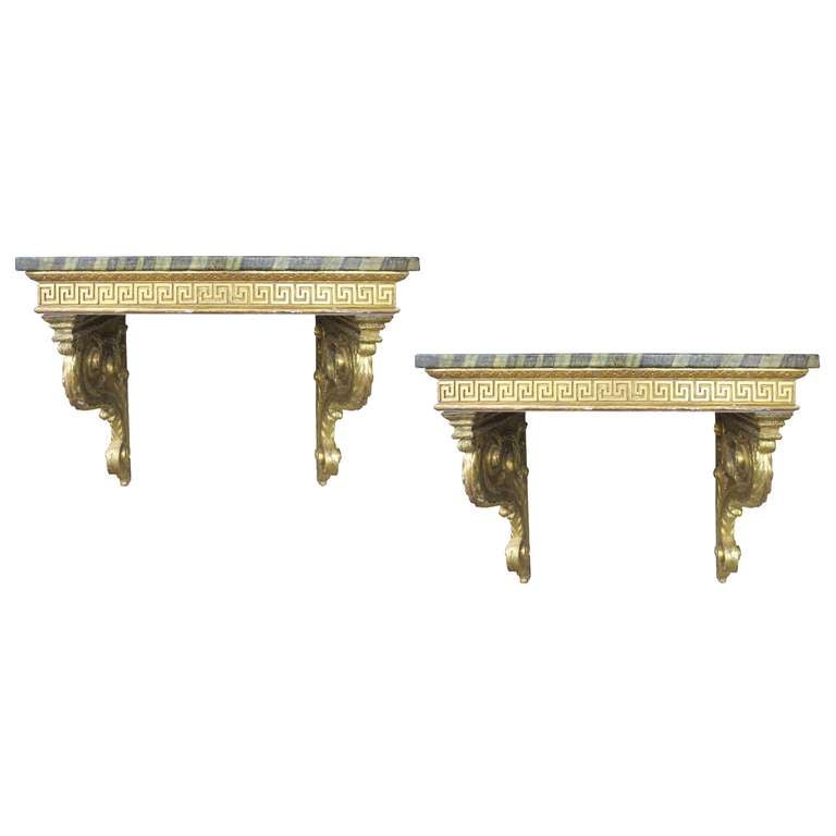 Pair of 18th Century Continental Giltwood Consoles 3