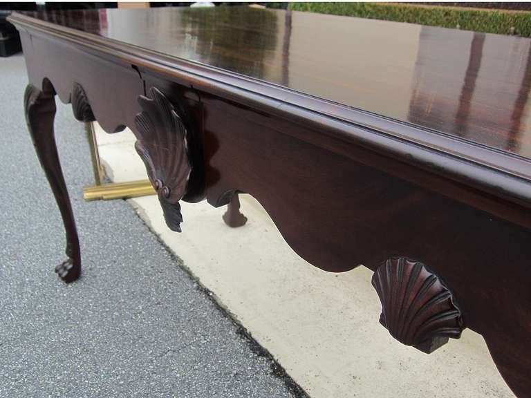 Elegant 19th Century Irish Table, Shell Motif
