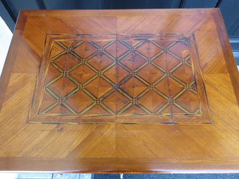 18th/19th Century French Louis XV Style Side Table with Parquetry Inlay 2