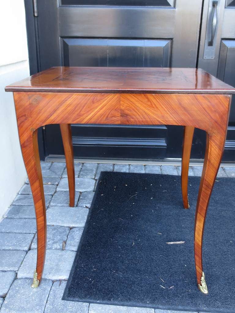 18th/19th Century French Louis XV Style Side Table with Parquetry Inlay 4