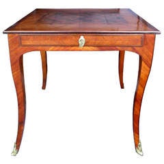 18th/19th Century French Louis XV Style Side Table with Parquetry Inlay