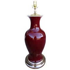 19th-20th Century Large Chinese Oxblood Lamp