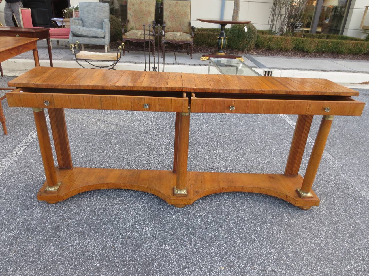 19th or 20th Century Neoclassical Two-Drawer Console In Good Condition In Atlanta, GA