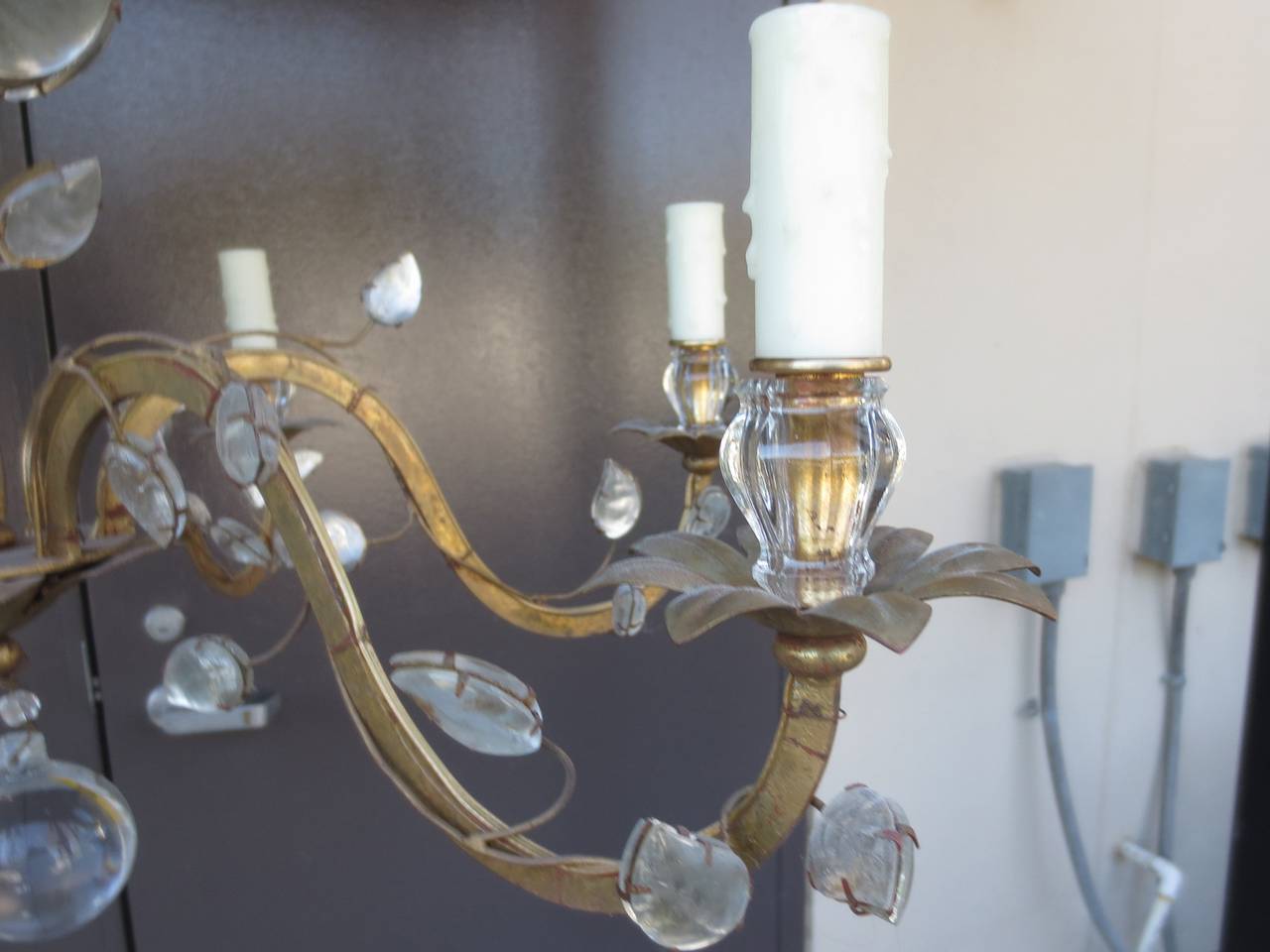 Milieu du XXe siècle Lustre de la Maison Bagues:: circa 1950s