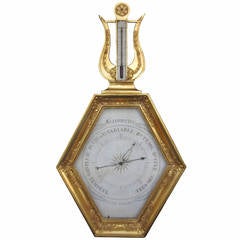 Exceptional Early 19th Century Giltwood Barometer 4