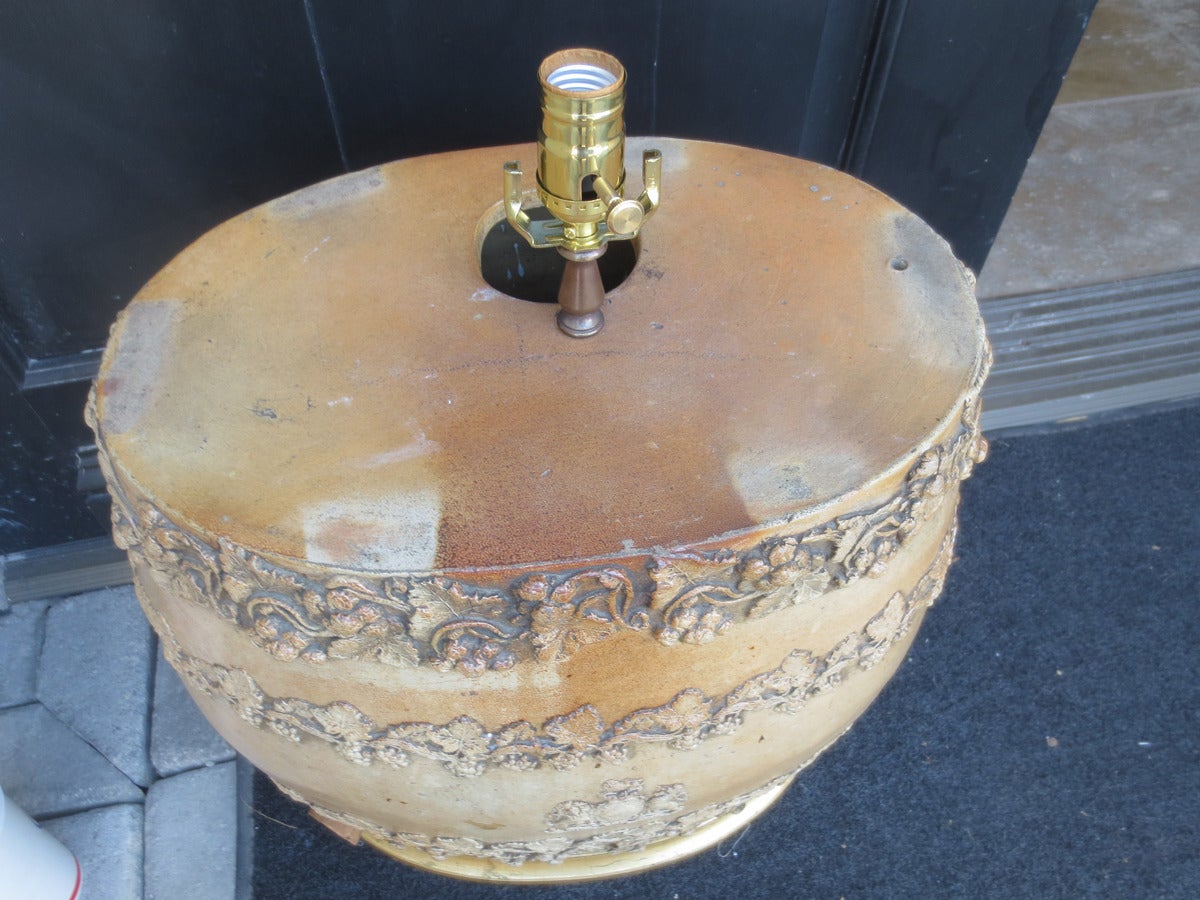 19th Century English Whiskey Barrel as Lamp In Good Condition In Atlanta, GA