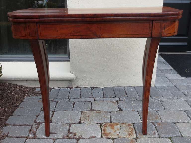 19thC ENGLISH REGENCY STYLE MAHOGANY CARD TABLE