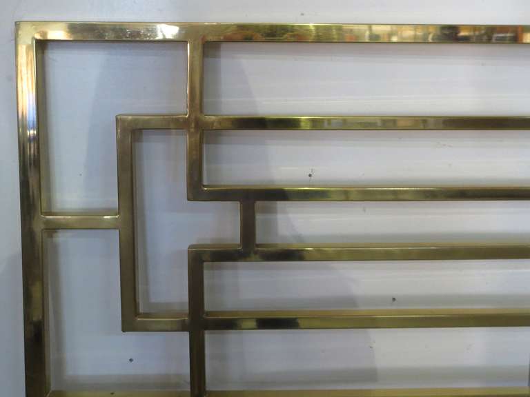 MID C BRASS KING SIZE HEADBOARD, POSSIBLY MASTERCRAFT