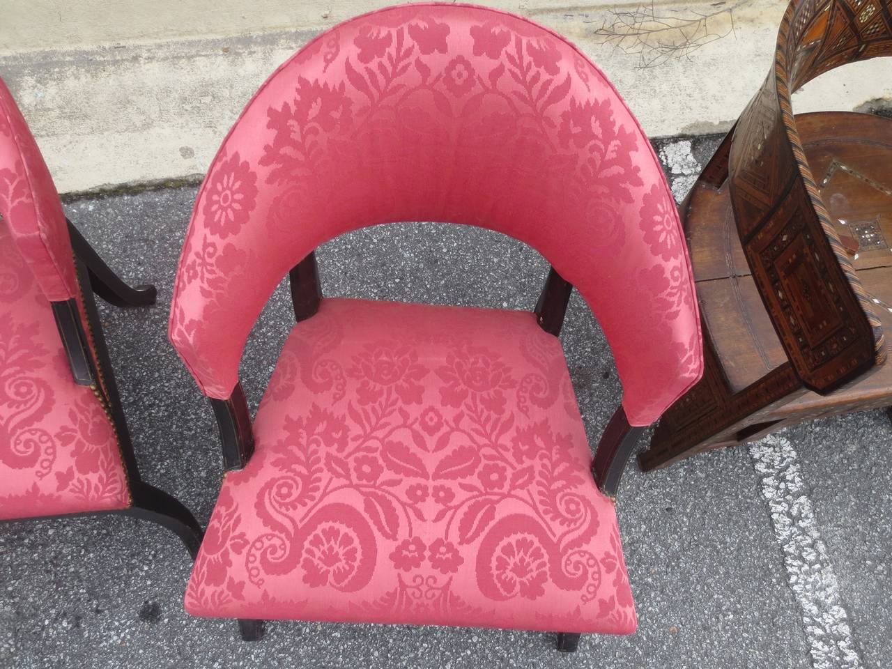 Pair of 19th century Regency style side chairs.