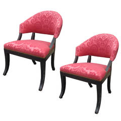 Pair of 19th Century Regency Style Side Chairs