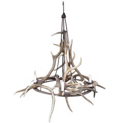 Late 19th/20thC Antler & Iron Chandelier