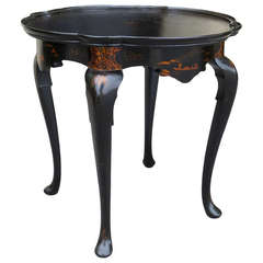 Turn of the Century Chinoiserie Round Scalloped Table