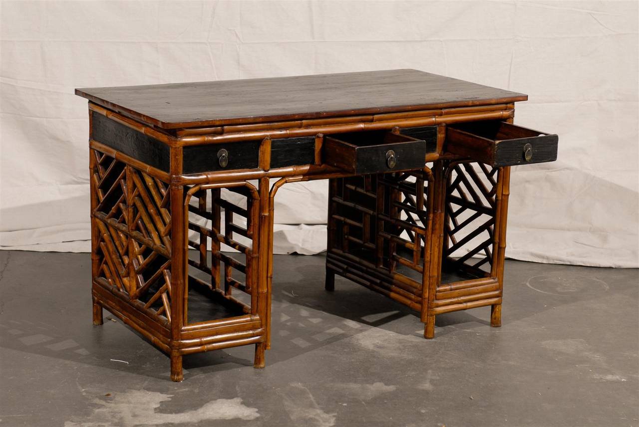 19th Century Chinese Bamboo Desk 4