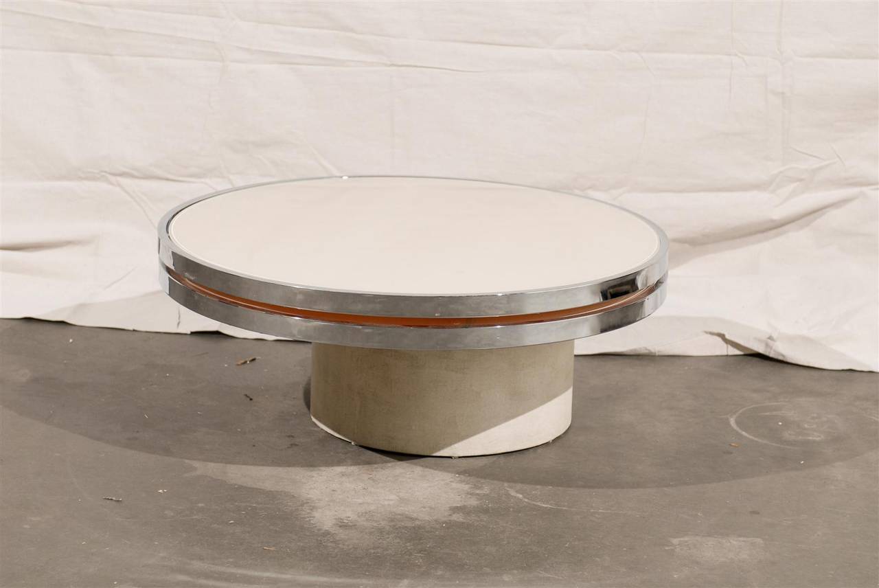 rotating round coffee table