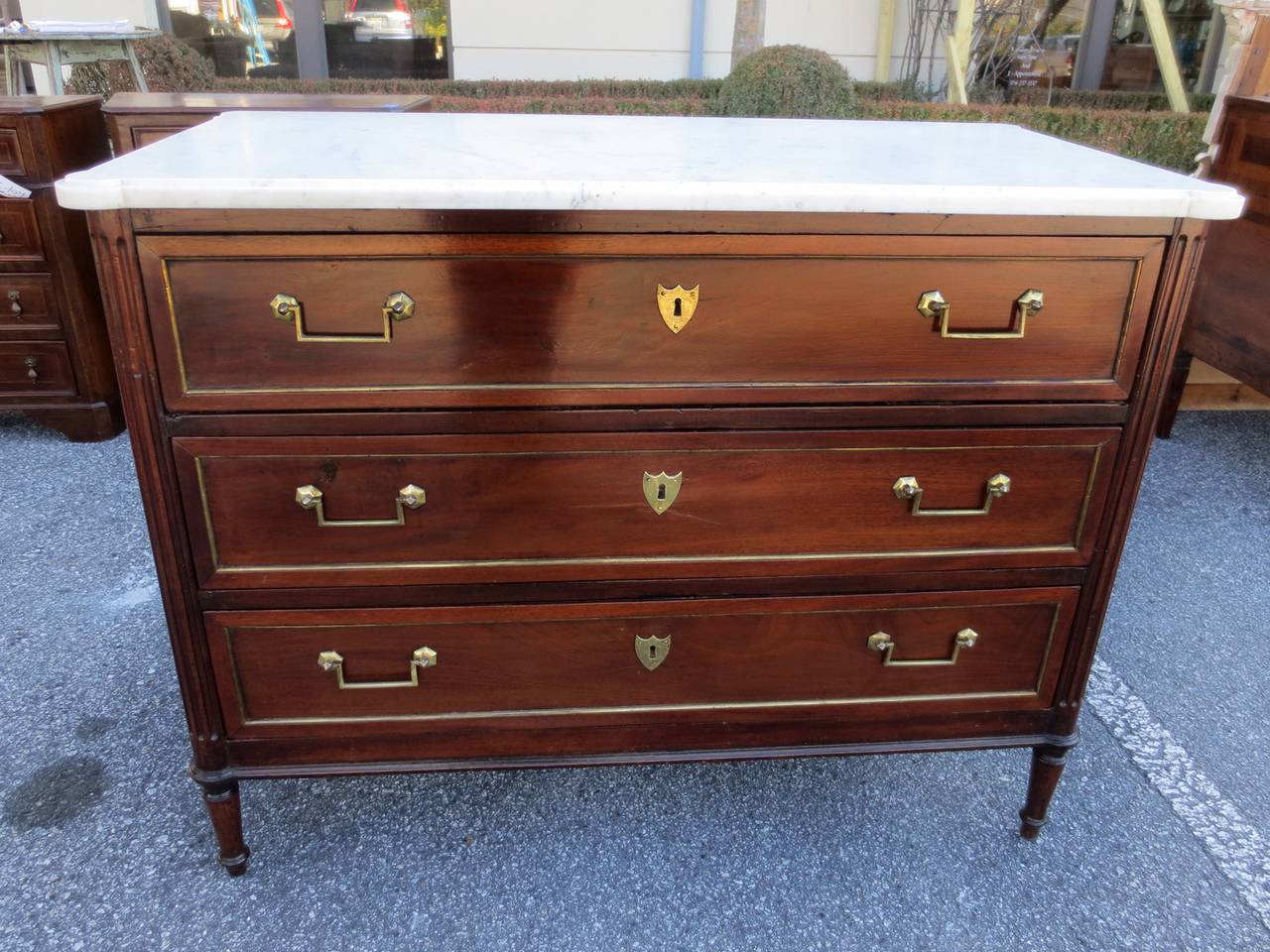 19th century French marble-top commode.