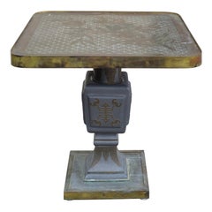 1950's American Pewter and Bronze Table, Attributed to Phillip LaVerne
