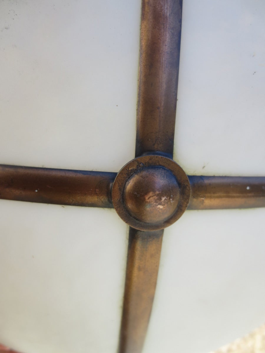 Early 20th Century Large Globe Form Hanging Light Fixture 1