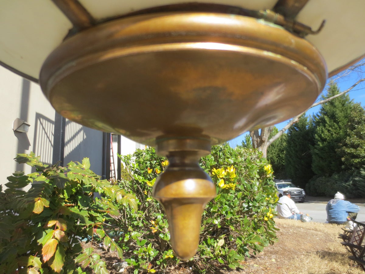 Early 20th Century Large Globe Form Hanging Light Fixture 3