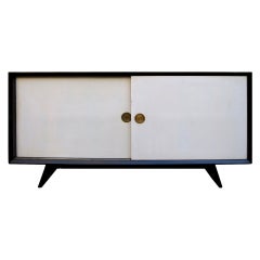 Mid C Black & White Credenza