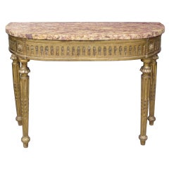 18th Century Carved Giltwood Console with Marble Top 8