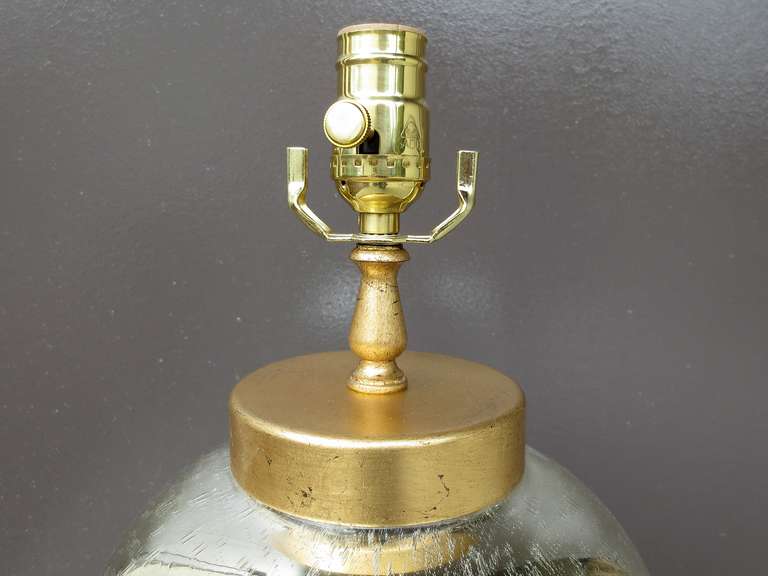 Mid-20th Century Mercury Glass Lamp In Good Condition In Atlanta, GA