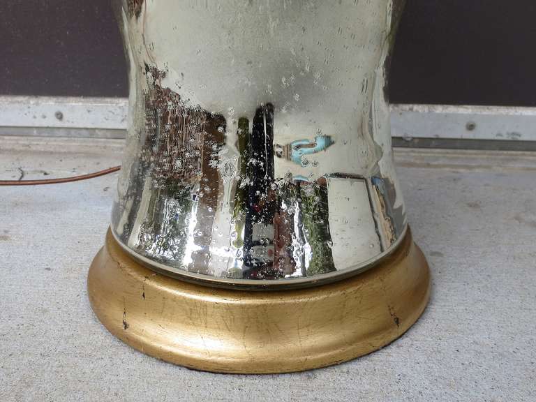Mid-20th Century Mercury Glass Lamp 1
