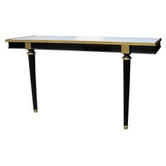 Gilt Metal Marble Topped Console, in The Style Of Jansen